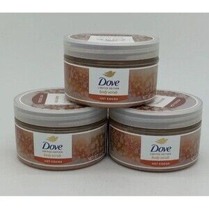 DOVE Hot Cocoa Body Scrub - Limited Edition Holiday- NEW 3.5oz Each 3-pack